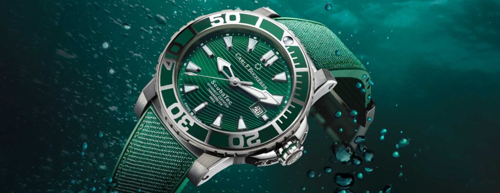 The Carl F. Bucherer Patravi Scubatec Verde is glorious and green